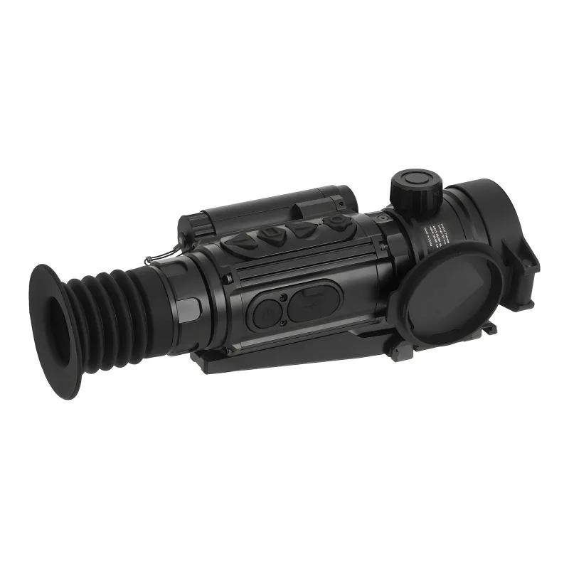 Тепловизионный прицел Sytong XM06-50LRF / Сайтонг ИКС М06 50 ЛРФ (с дальномером) - правая сторона с закрытой крышкой