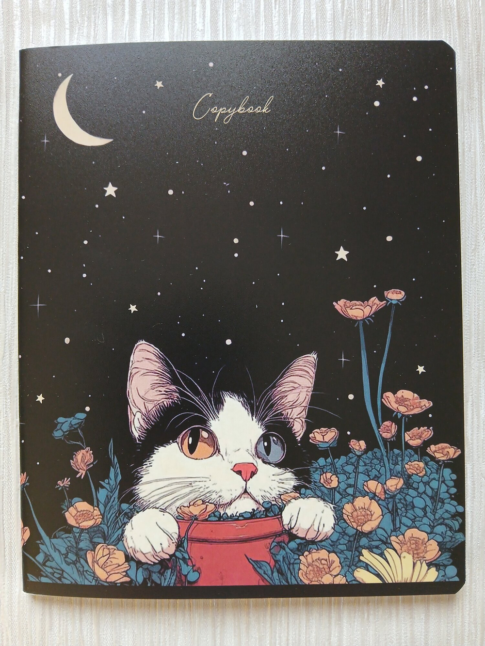 Тетрадь 48 листа А5+. "Котобезумие", общая, клетка. Формат А5+ (163*203 мм). Арт.120046. С полями. Комплект 5 шт.