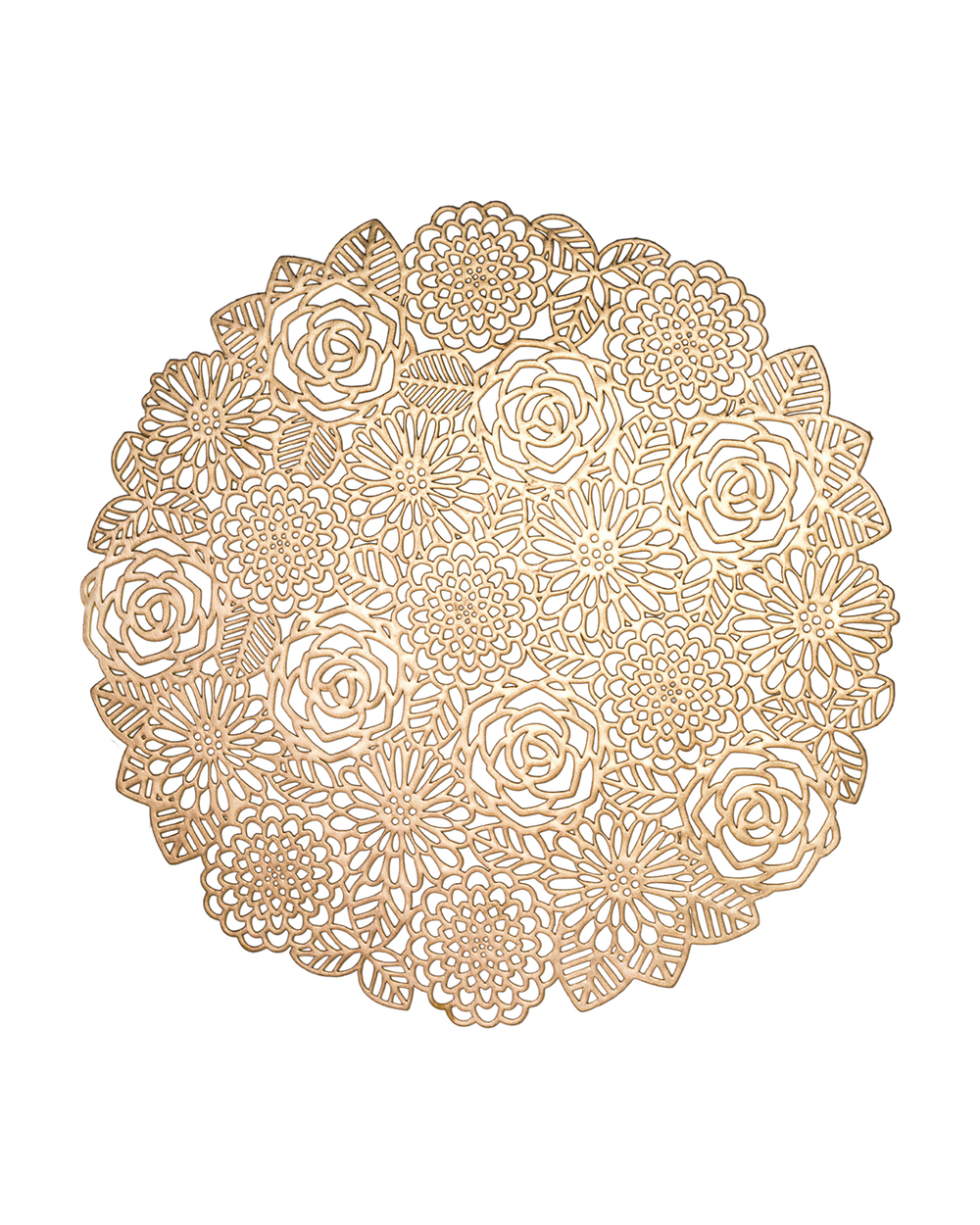 Набор салфеток подстановочных 6шт 38см Decor de table Rose золотистый
