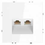Розетка двойная Ethernet RJ-45 без рамки Voltum S70 VLS060201