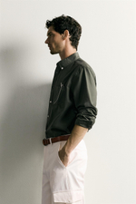 РУБАШКА REGULAR FIT ФАКТУРЫ ОКСФОРД — ZARA