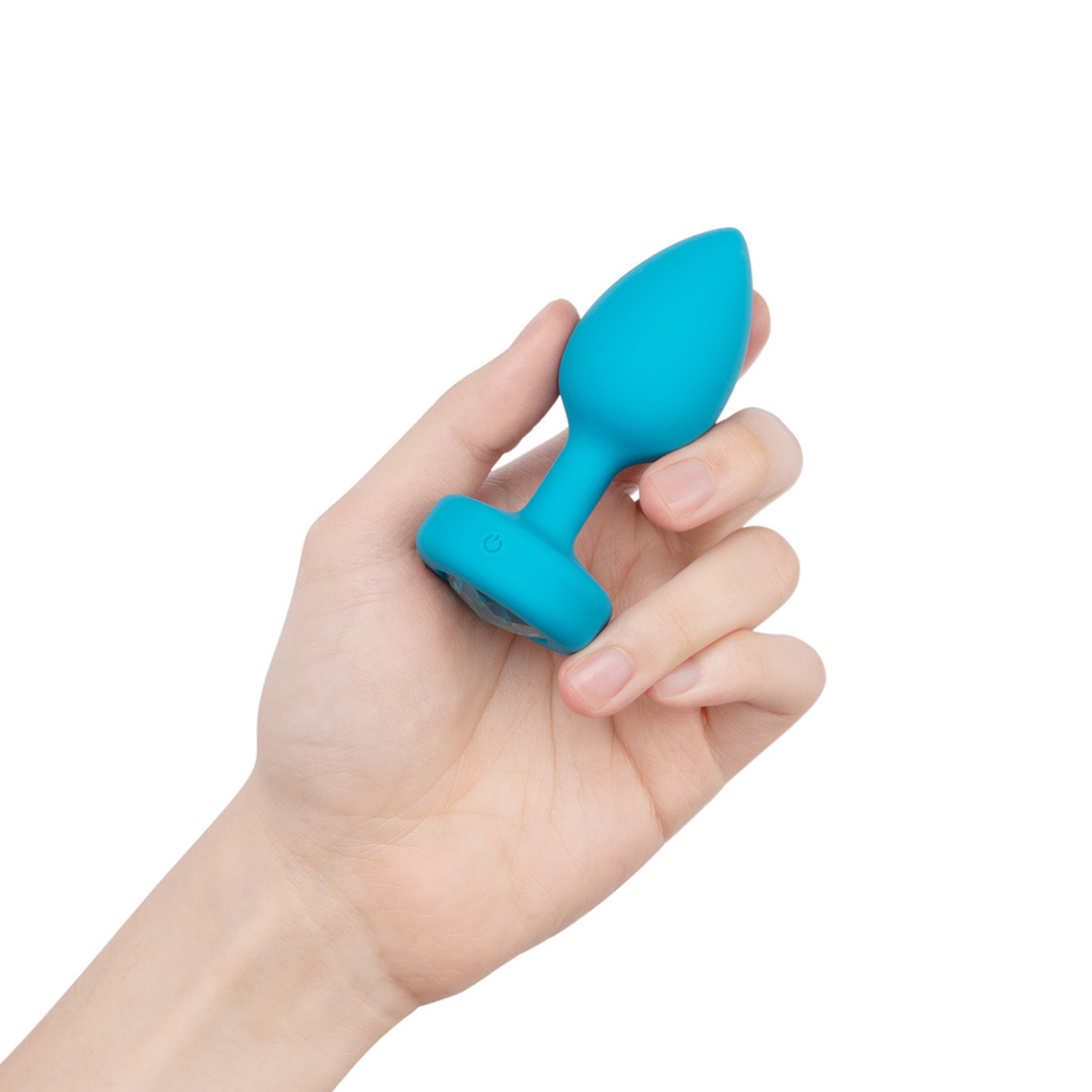 b-Vibe Vibrating Jewel Plug S/M - Анальная пробка с вибрацией