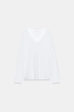 ZARA ХЛОПКОВАЯ ФУТБОЛКА ОВЕРСАЙЗ, БЕЛЫЙ