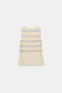 ZARA ТОП С ВЫШИВКОЙ И ФАКТУРНОЙ ОТДЕЛКОЙ, РАЗНОЦВЕТНЫЙ