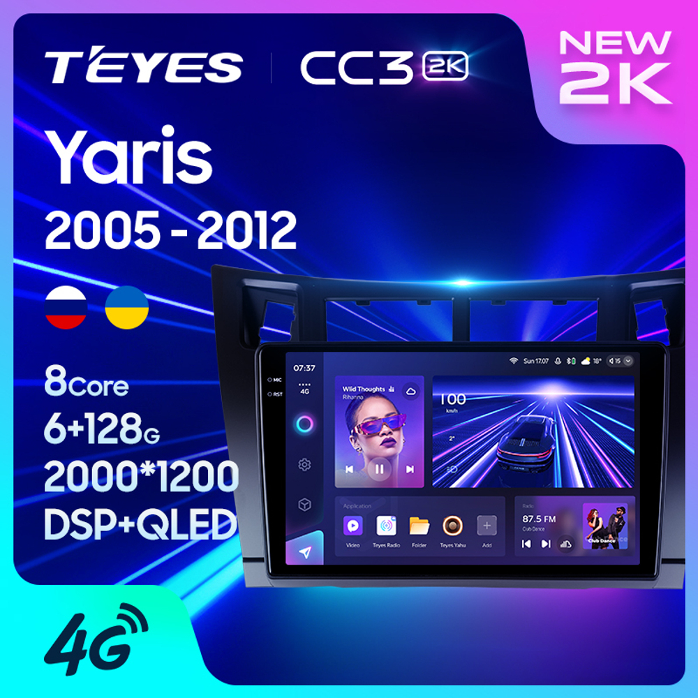 Teyes CC3 2K 9"для Toyota Yaris 2005-2012