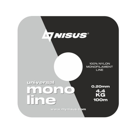 Леска MONOLINE Universal 0,20mm/100m Nylon Transparent Nisus (N-MU-020-100)