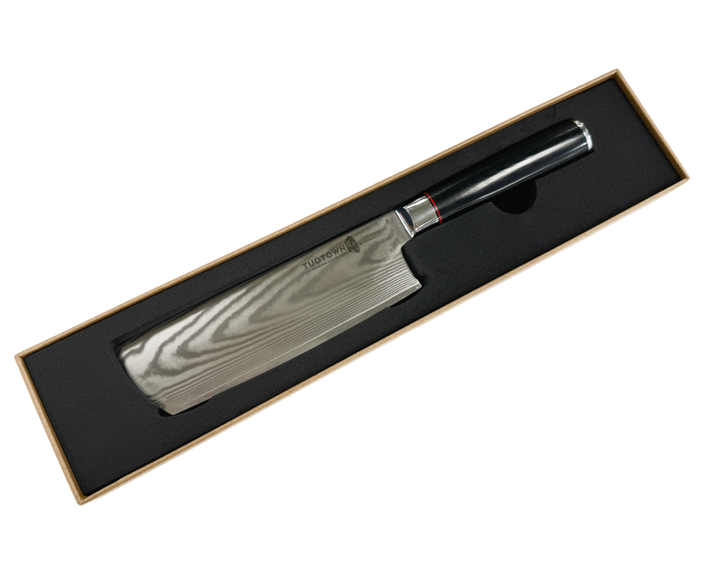 Кухонный нож Шинковочный TuoTown FT-series 18см,VG10,DAMASCUS, арт.217006