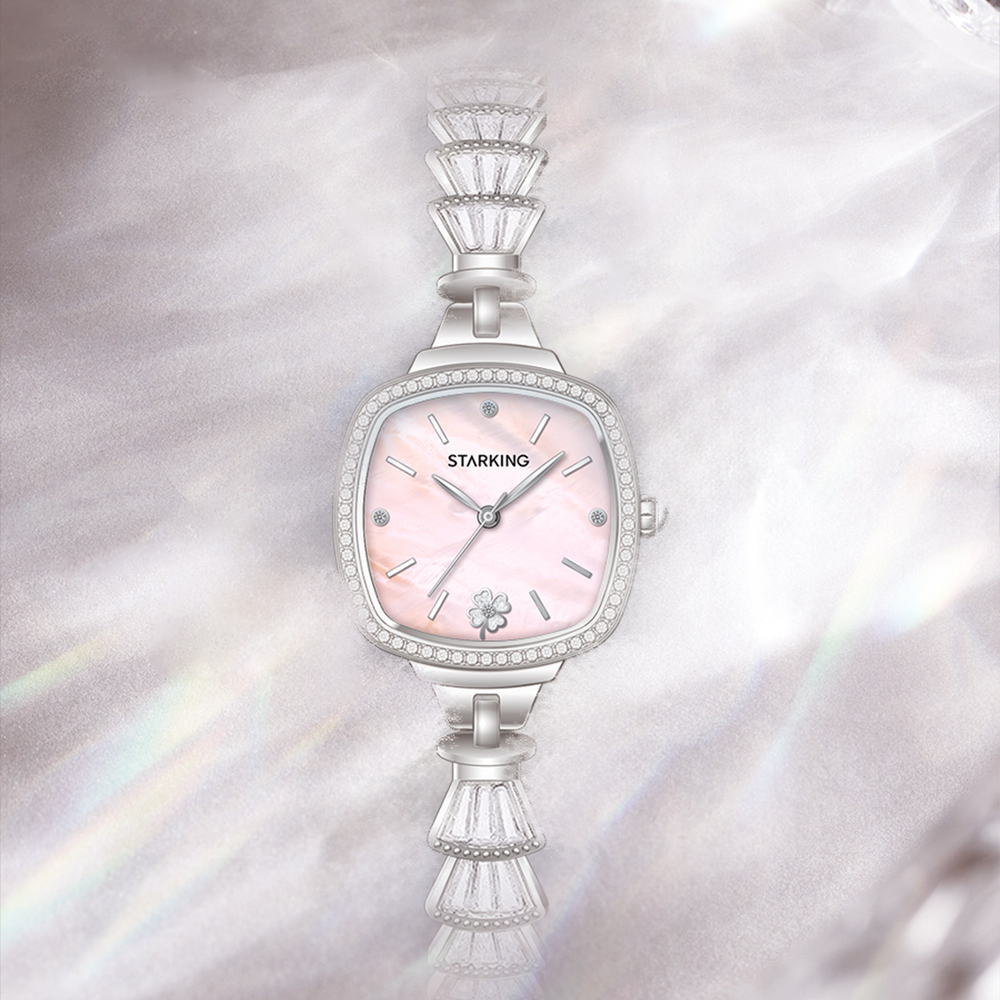 STARKING Quartz Movement Stainless Steel Watchband Watch Women"s Watch Mother of Pearl Color Watch Dial