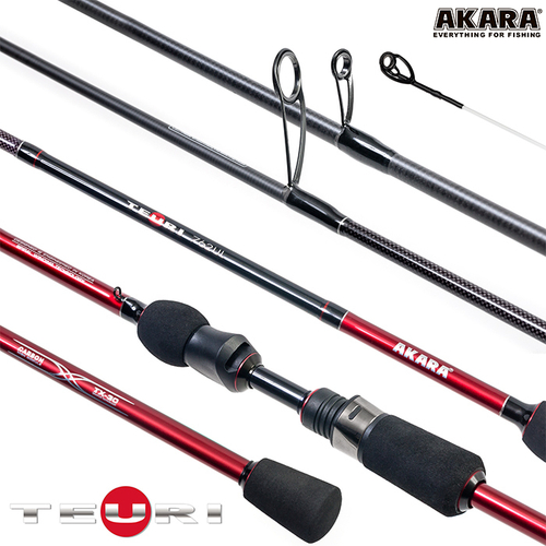 Спиннинг штекерный угольный 2 колена Akara Teuri ULS702 TX-30 (0,6-7) 2,1 м