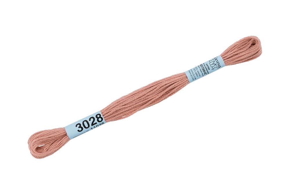 Мулине Gamma 100% хлопок, цв.3028 молочный шоколад, 24 мотка по 8 метров