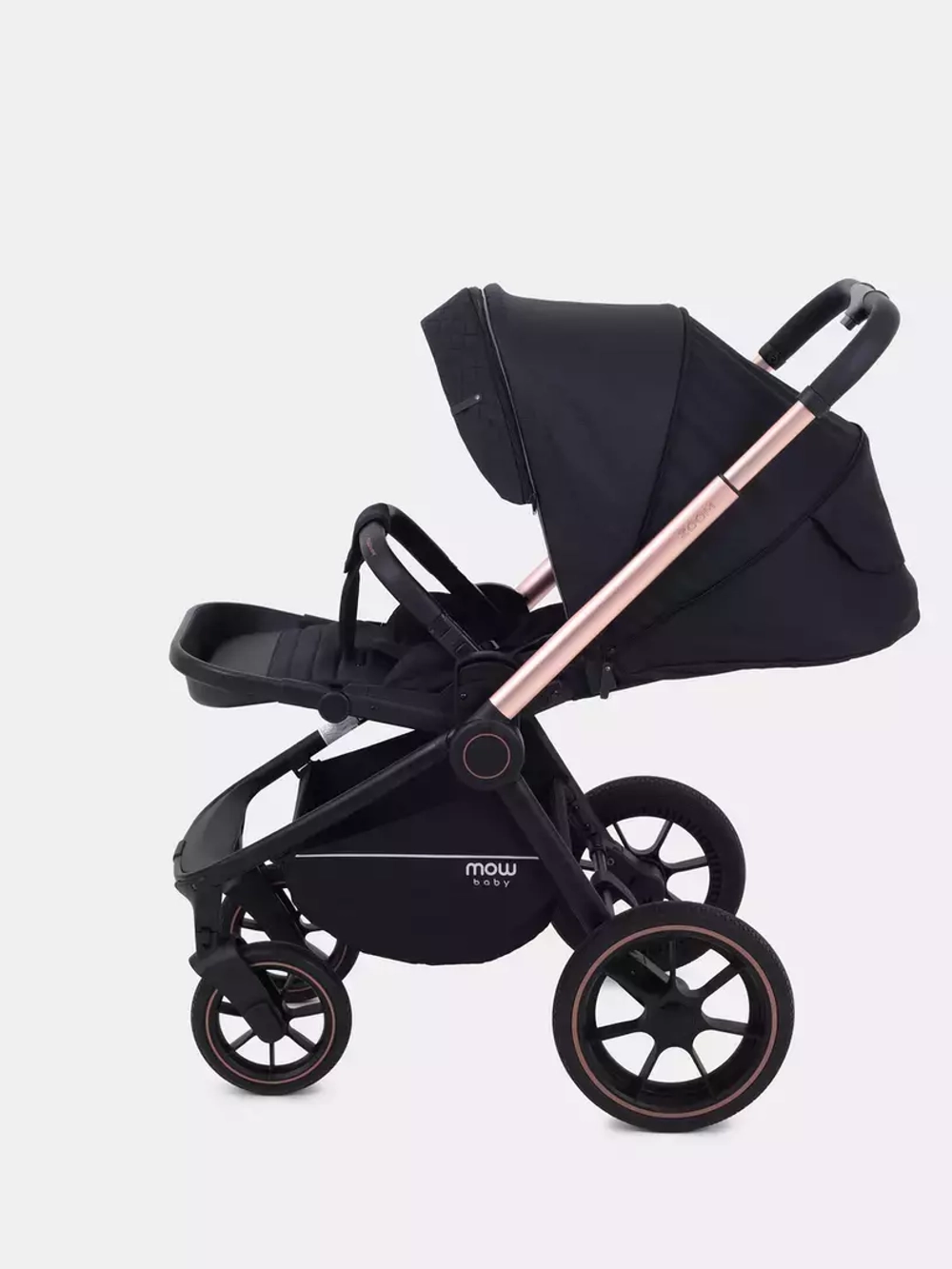 Коляска детская MOWBaby "ZOOM"PU (3в1) RA087 Gold Black