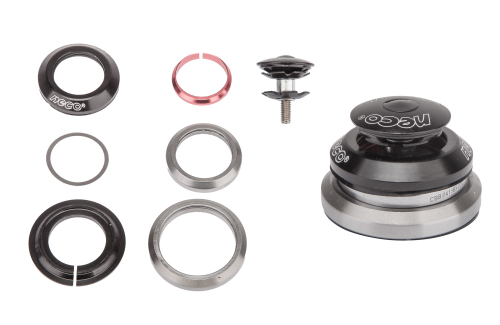 Детали рулевой колонки 1-1/8"-1.5" безрезьбовая H373S+C2861 стальная чёрная конич. интегрир., арт. 170128