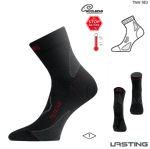 Носки Lasting TNW-983 +5°C +25°C (Осень, Весна) 75% Merino+nylon, черный с серыми вставками -