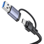 USB-C/USB-A Хаб Baseus UltraJoy 4-Port AIR (3xUSB3.0 + RJ45 + USB-C5V)