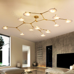 Ceiling design lamp Branching Discs by Lindsey Adelman (11 lampshade ов,  Gold)