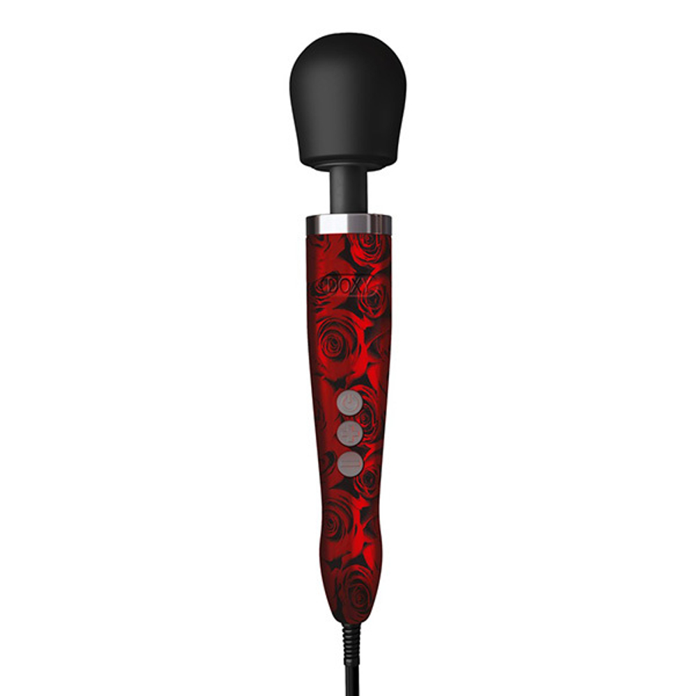 Вибратор-вонд 37см принт Розы Doxy Die Cast Massage Wand Rose
