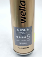 Лак для волос Wella Shiny Hold сверхсильной фиксации с маслом макадамии 250 мл (Франция)