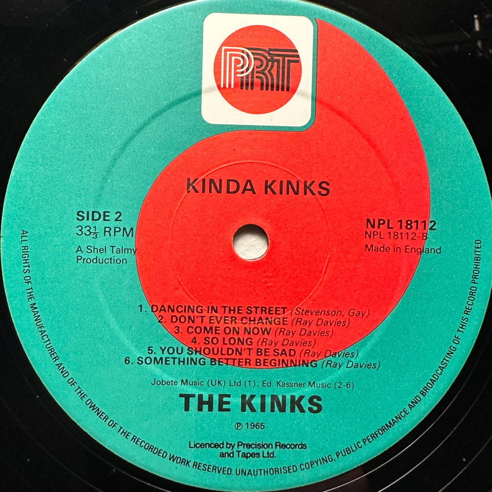 The Kinks - Kinda Kinks (Англия 1980г.)