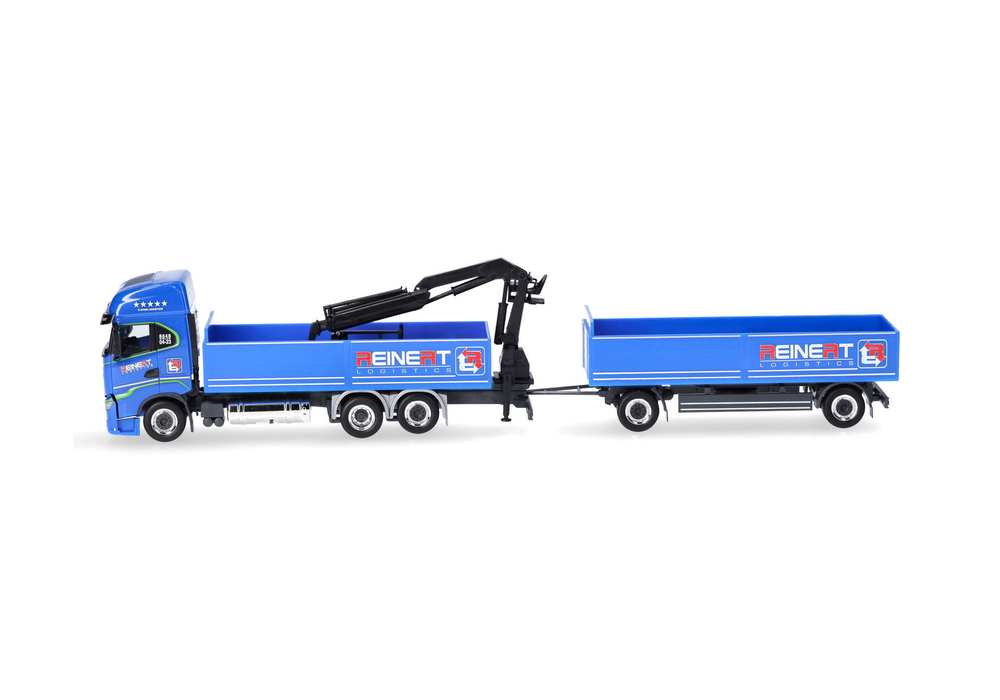 Грузовик Iveco S-Way LNG с краном-манипулятором бортовой прицеп "Reinert Logistic" (Саксония/Петля)