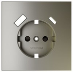Накладка для розетки с заземлением и со шторками и 2хUSB type A и C Voltum S70 VLS001004