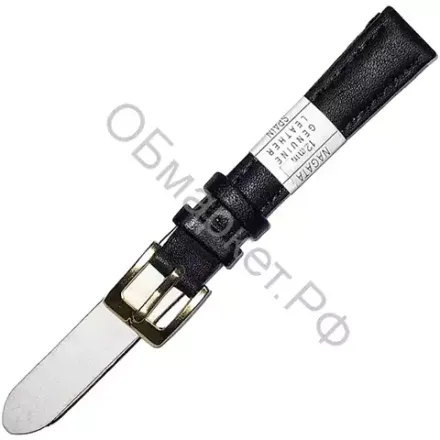 Ремешок для часов Nagata Leather 12мм, чёрный