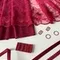 Вышивка на сетке бордо/свекольный 31 см