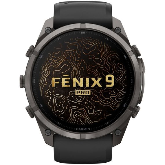 Умные часы Garmin Fenix 9 Pro inReach 51 мм AMOLED Carbon Gray DLC Titanium Black / Pebble Gray (010-04337-11)