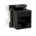 Модуль Keystone RJ45 CAT5E неэкранированный, 180 градусов, черный (форм-фактор A10)