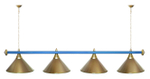Лампа STARTBILLIARDS 4 пл. (плафоны зеленые,штанга золотая,фурнитура золото)