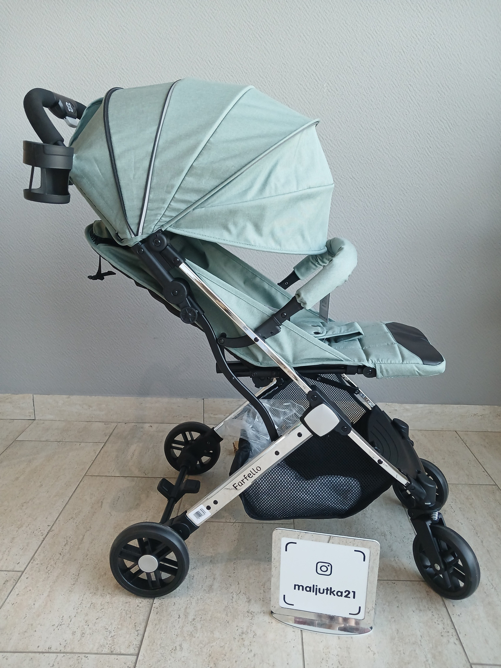Kоляска детская прогулочная Farfello Comfy Go Comfort (Khaki Chrome/Хаки CG-117)