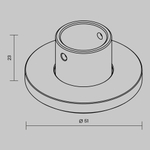 Основание напольное для круглого шинопровода Maytoni Levity TRA184BC-R-11B