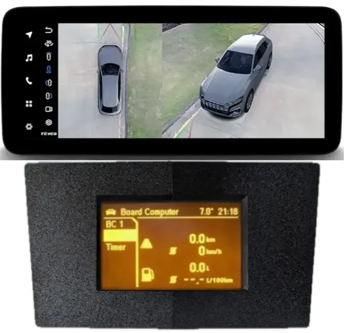Магнитола для Opel Antara 2006-2015 (перенос БК вниз, черная) - Teyes LUX ONE 360 монитор 12.3" 2K QLED на Android 10, Быстрая, CarPlay, 4G SIM-слот, 4 камеры в комплекте