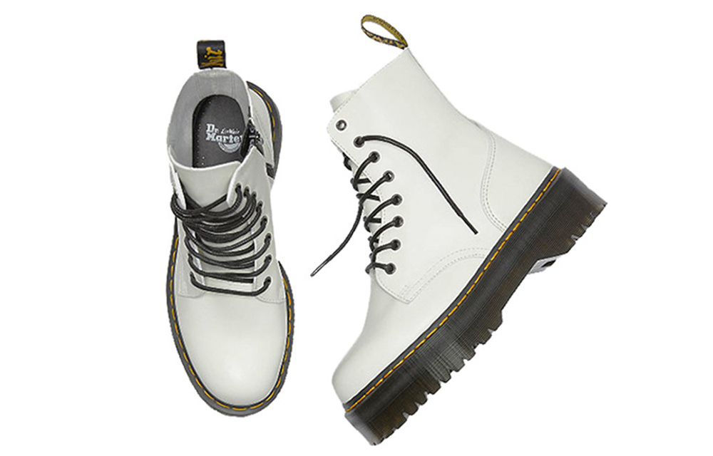 Dr. Martens Jadon Smooth Leather Platform Boot White