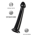 Черный фаллоимитатор 18см ToyFa Jelly Dildo M 882026-5