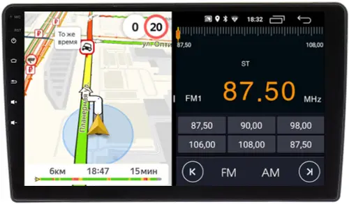 Магнитола для 9" рамки - Parafar PF0009FHD на Android 13, CarPlay, 4G SIM-слот