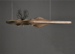 Pendant design lamp UFO  L80 (dark Wood)
