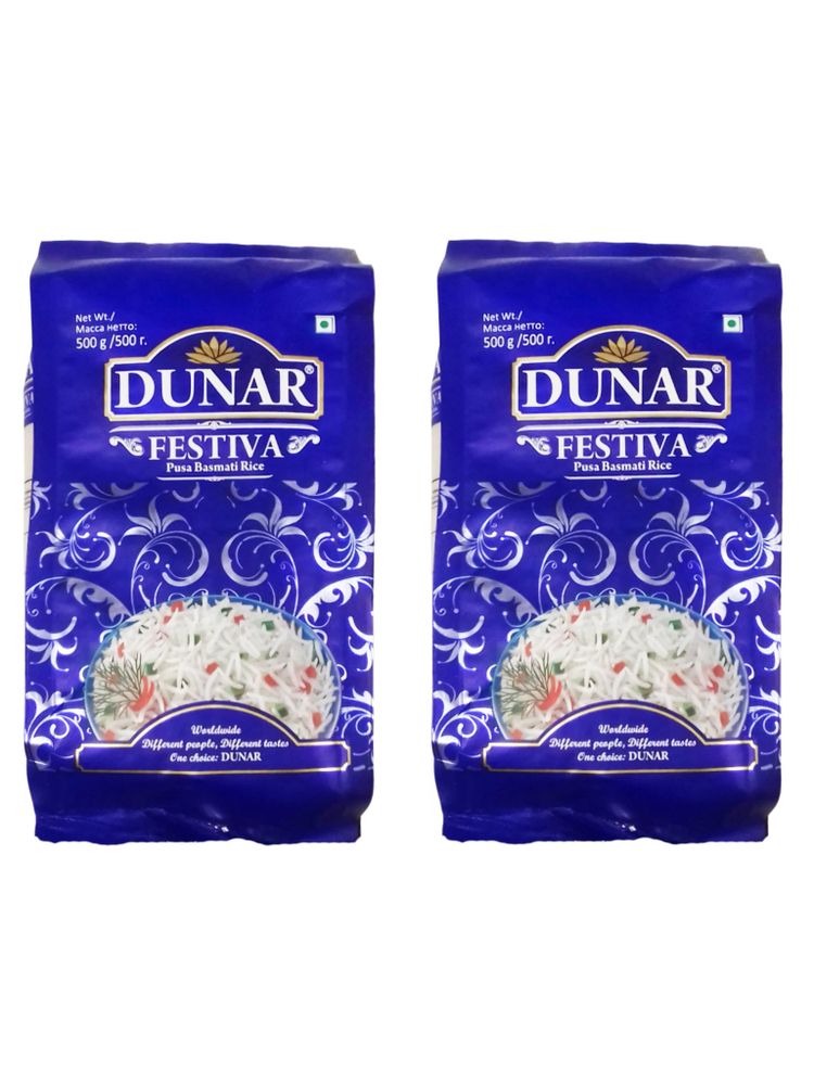 Рис Dunar Басмати Festiva шлифованный 500 г 2 шт