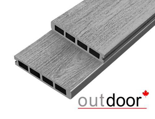 Террасная доска ДПК Outdoor 3D 150*25*4000 мм. завершающая Нивада/Калифорния серая