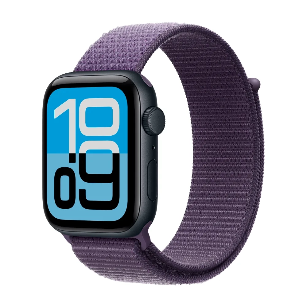 Умные часы Apple Watch SE 3 (2025) GPS, 44mm, Midnight Aluminium Case with Purple Fog Sport Loop