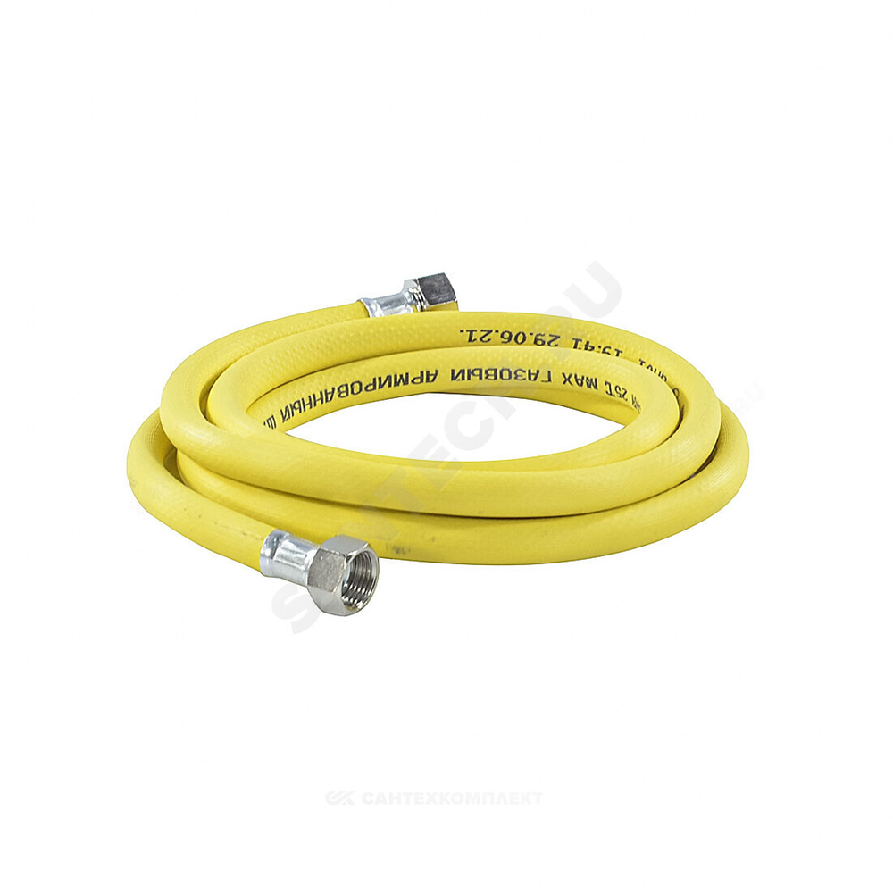 Подводка гибкая для газа ПВХ армированная 1/2" г-г L=2.5м ЗИП-ФЛЕКС 71080 .
