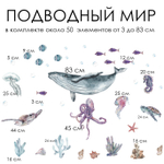 Стикеры Подводный мир фиолетовый микс