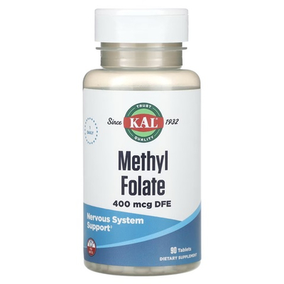 KAL, Метилфолат, 400 мкг ДФЕ, 90 таблеток