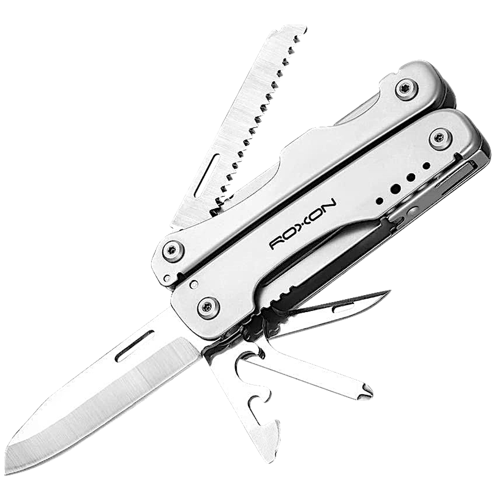 Мультитул Roxon Flash S803 (16 инстр.) 5Cr15MoV, 420J1, 420J2, 440A, 55-58 единиц по Роквелл