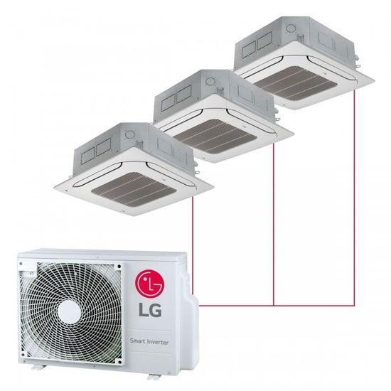 Мульти сплит-система LG кассетная на 3 комнаты (25+25+30 кв.м.)