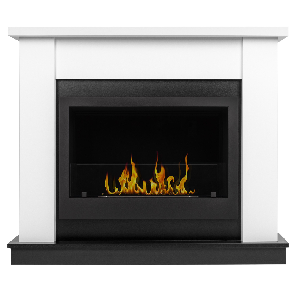 Каминокомплект:Биокамин Firelight BFP/P-1015 XS+Canto Long белый, черный