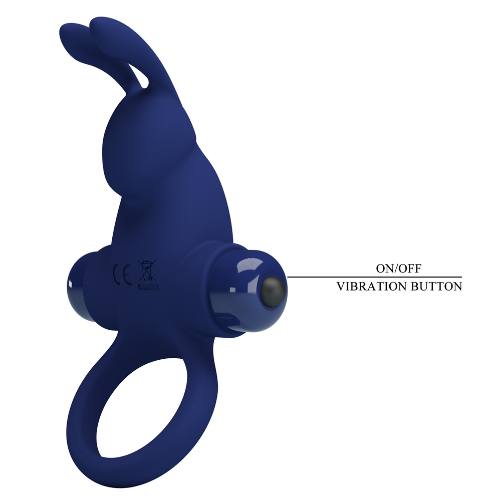 Pretty Love Vibrant Penis Ring I Эрекционное виброкольцо с клиторальным кроликом BI-210204