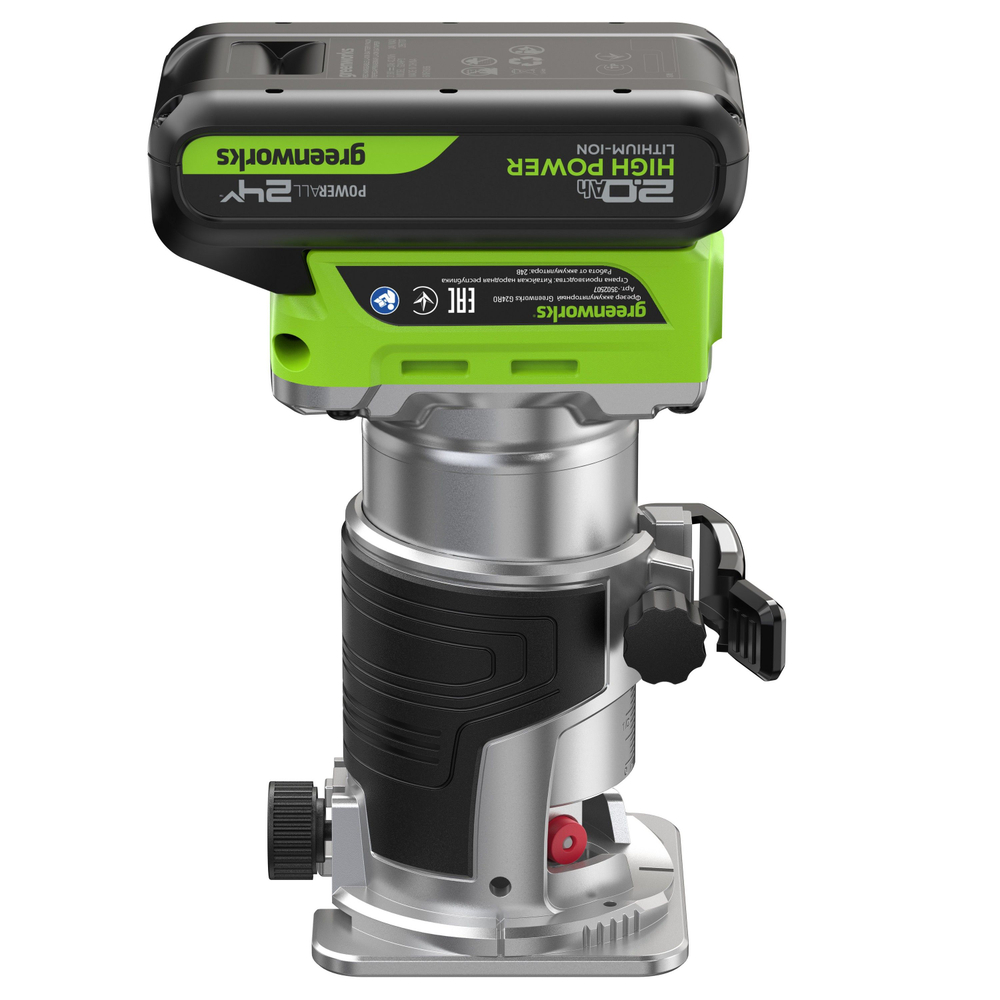 Фрезер кромочный Greenworks G24RO, 24V, б/щет,1х2Ач, ЗУ, 3502507CUA