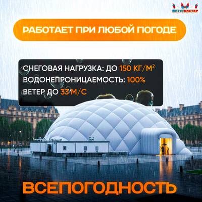 Крытый манеж для футбола «Воздушная энергия», 45×24×9 м