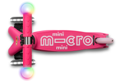 Самокат Mini Micro Deluxe Magic LED розовый