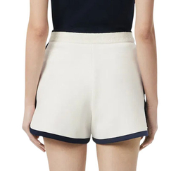 Женские Шорты теннисные Lacoste Tennis Heritage Stretch Pique - white/navy blue